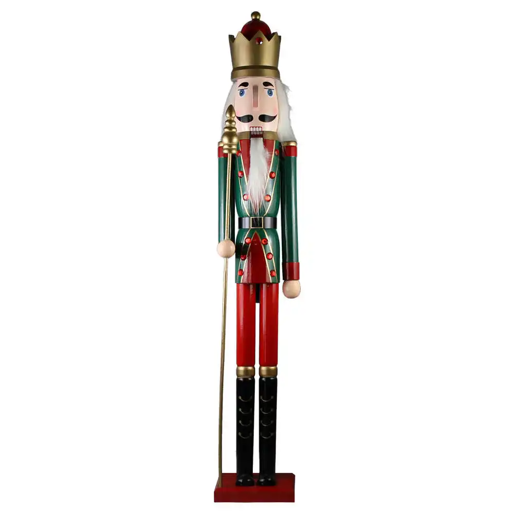 Figurina Craciun Spargator de nuci din lemn 106 CM Figurina Craciun Spargator de nuci din lemn 106 CM