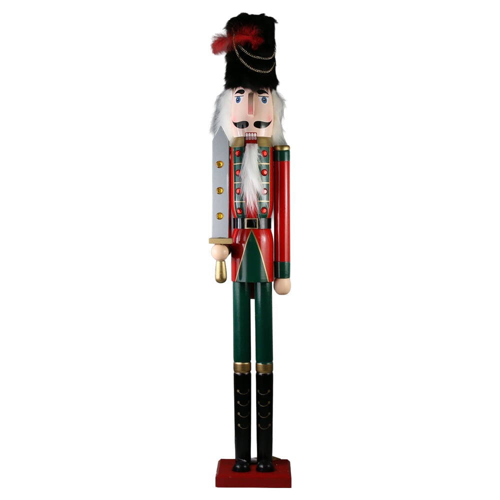 Figurina Craciun Spargator de nuci din lemn 106 CM Figurina Craciun Spargator de nuci din lemn 106 CM