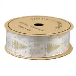 Rola panglica cu motive de Craciun 2.5 cm x5 m