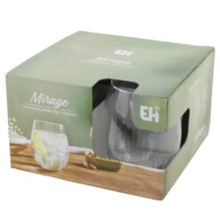 Set 4 pahare din sticla 420 ml