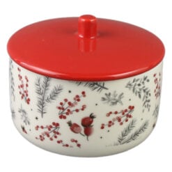 Bol din portelan cu capac 12.5x10 CM