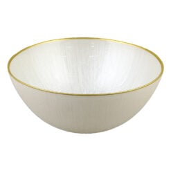 Bol din sticla Alb sidefat