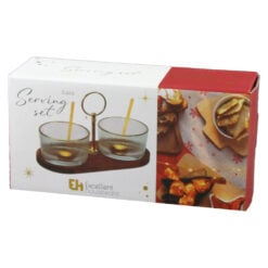 cu lingurite metalice si suport din bambus 20x9.5 CM