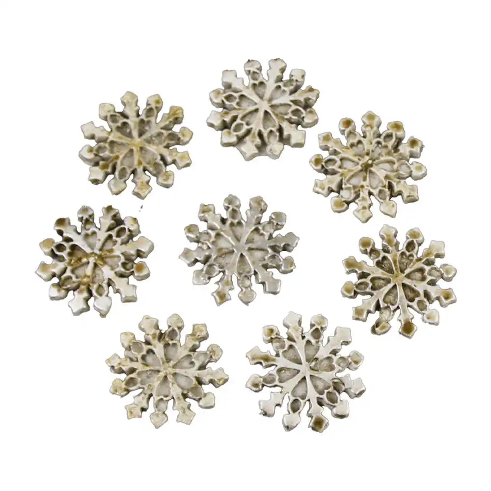 Set 8 fulgi de nea din rasina 3.2 CM