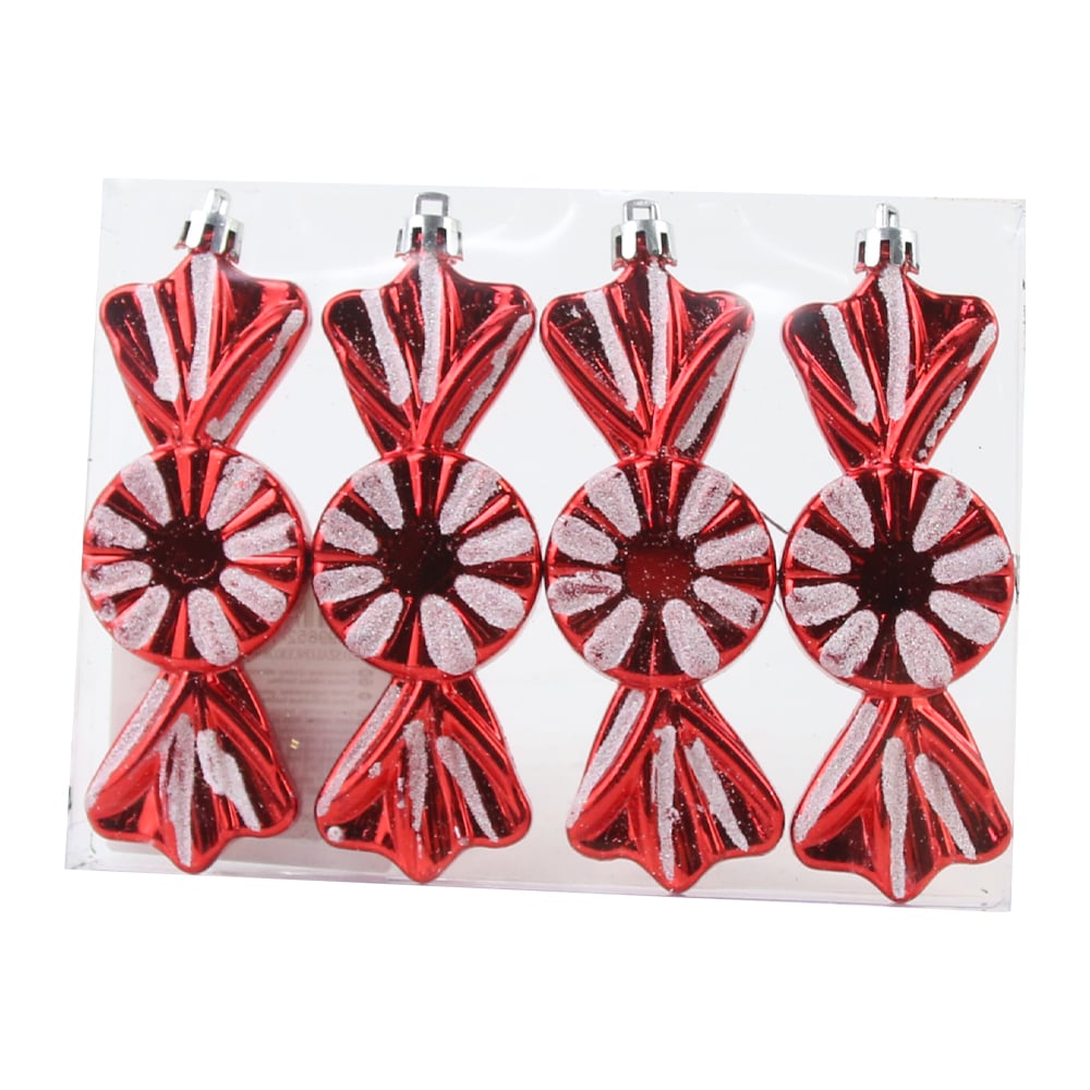 Set 4 ornamente de brad Bomboane 12 CM Set 4 ornamente de brad Bomboane 12 CM