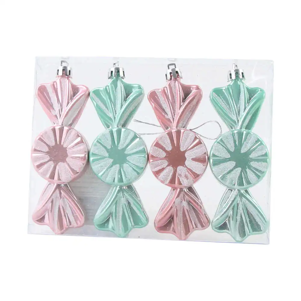 Set 4 ornamente de brad Bomboane 12 CM Set 4 ornamente de brad Bomboane 12 CM