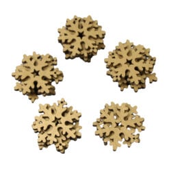 Set 24 fulgi de nea din lemn 3 CM