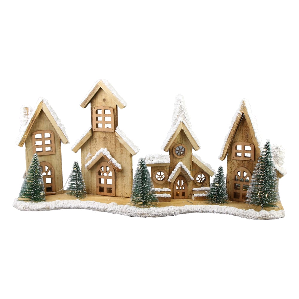 Ornament de Craciun din lemn cu LED Ornament de Craciun din lemn cu LED