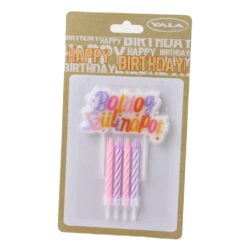 Set 5 lumanari tort colorate "Boldog Szulinapot"