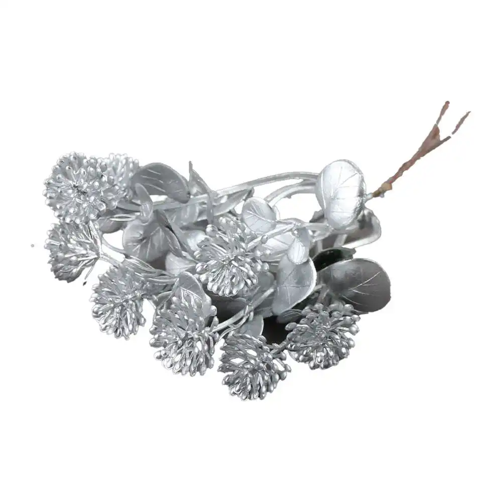 Pick decor rodii argintii din plastic 20 CM