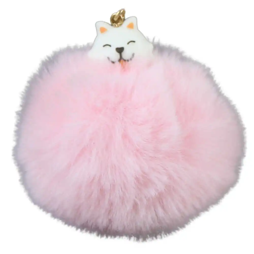 Breloc cu pompon pufos 8 CM Breloc cu pompon pufos 8 CM