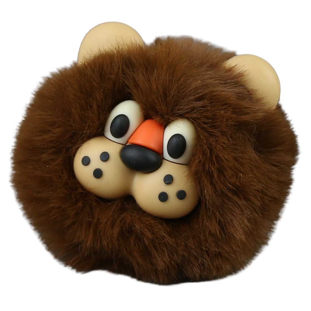 Breloc cu pompon pufos Leu 8 CM Breloc cu pompon pufos Leu 8 CM