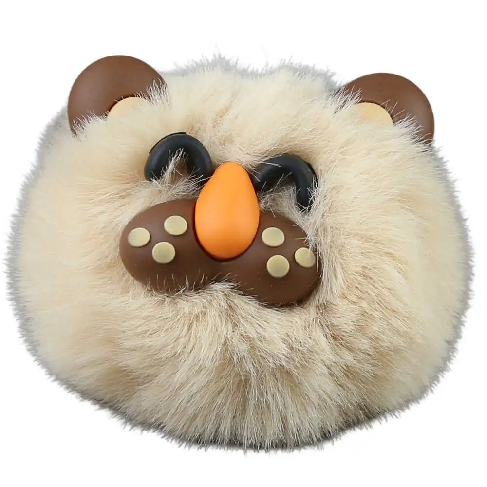 Breloc cu pompon pufos Leu 8 CM
