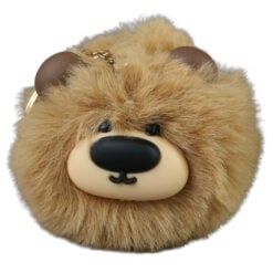 Breloc cu pompon pufos Ursulet 8 CM