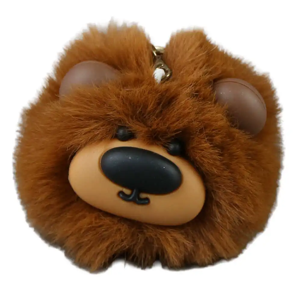 Breloc cu pompon pufos Ursulet 8 CM