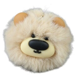 Breloc cu pompon pufos Ursulet 8 CM