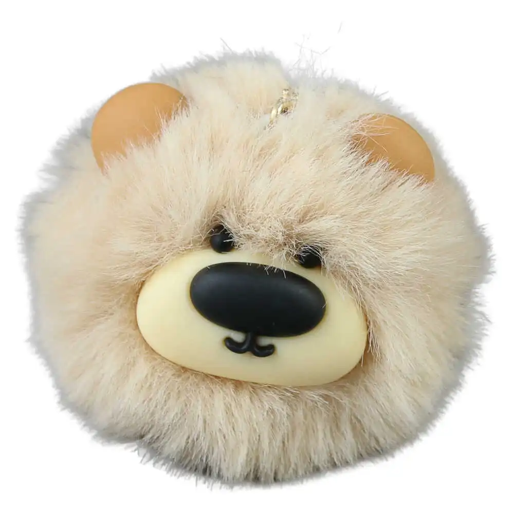 Breloc cu pompon pufos Ursulet 8 CM