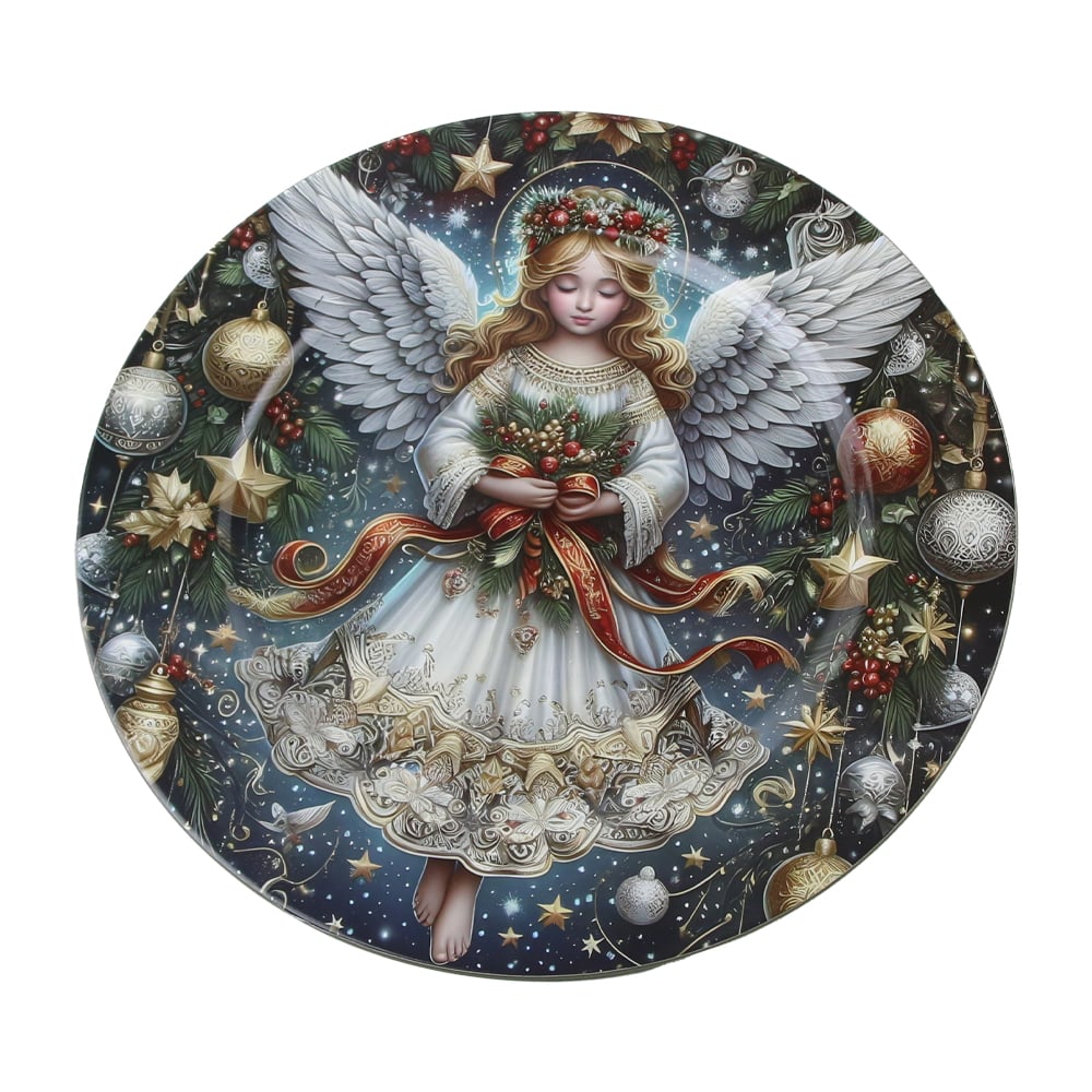 Platou de Craciun din plastic 33 CM Platou de Craciun din plastic 33 CM