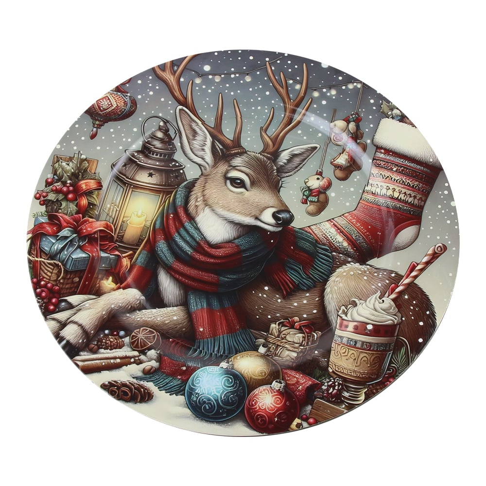 Platou de Craciun din plastic 33 CM Platou de Craciun din plastic 33 CM