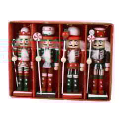 Set 4 figurine Spargatori de nuci din lemn