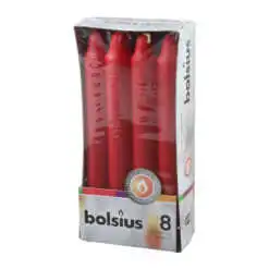 Set 8 lumanari conice Bolsius