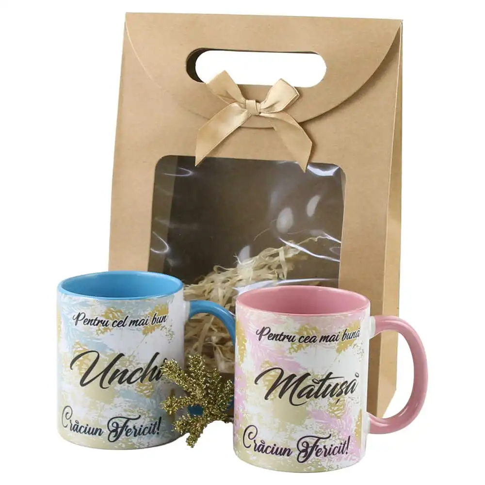 Set cadou 2 Cani "Matusa/Unchi Set cadou 2 Cani "Matusa/Unchi