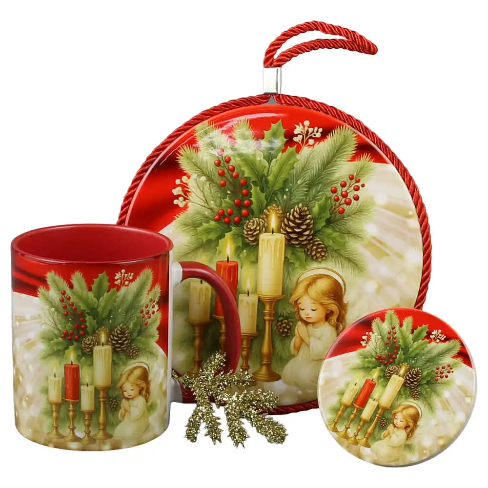 Set cadou Ingeras cu lumanari Set cadou Ingeras cu lumanari