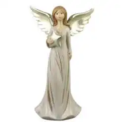 Figurina Inger din rasina aurie 13x21 CM