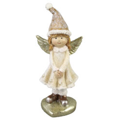 Figurina Inger din rasina aurie 5x12 CM