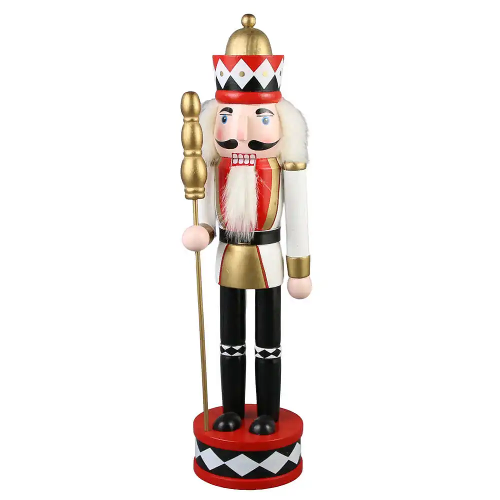 Figurina Craciun Spargator de nuci din lemn 38 CM