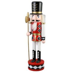 Figurina Craciun Spargator de nuci din lemn 38 CM