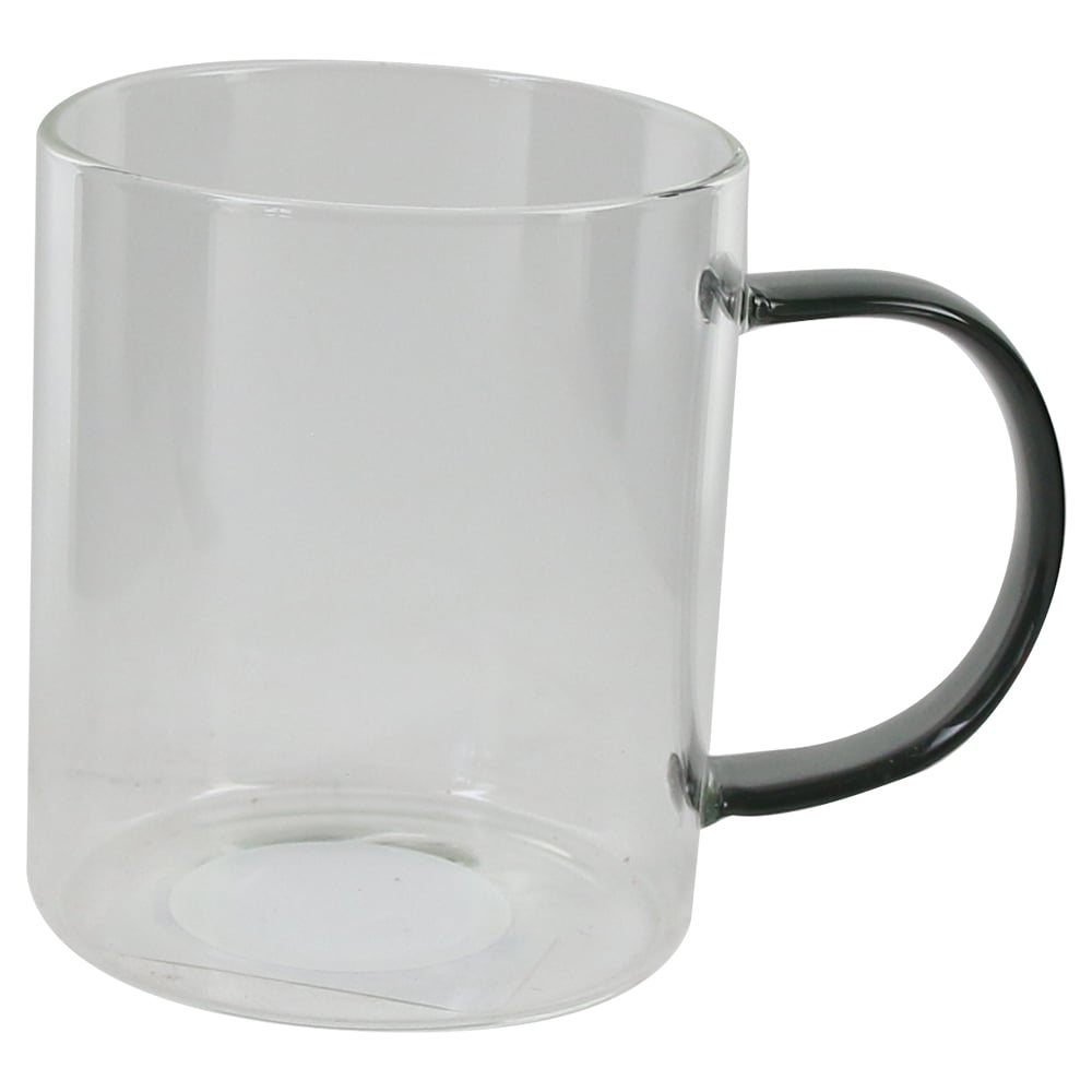 Cana din sticla cu maner colorat Cana din sticla cu maner colorat