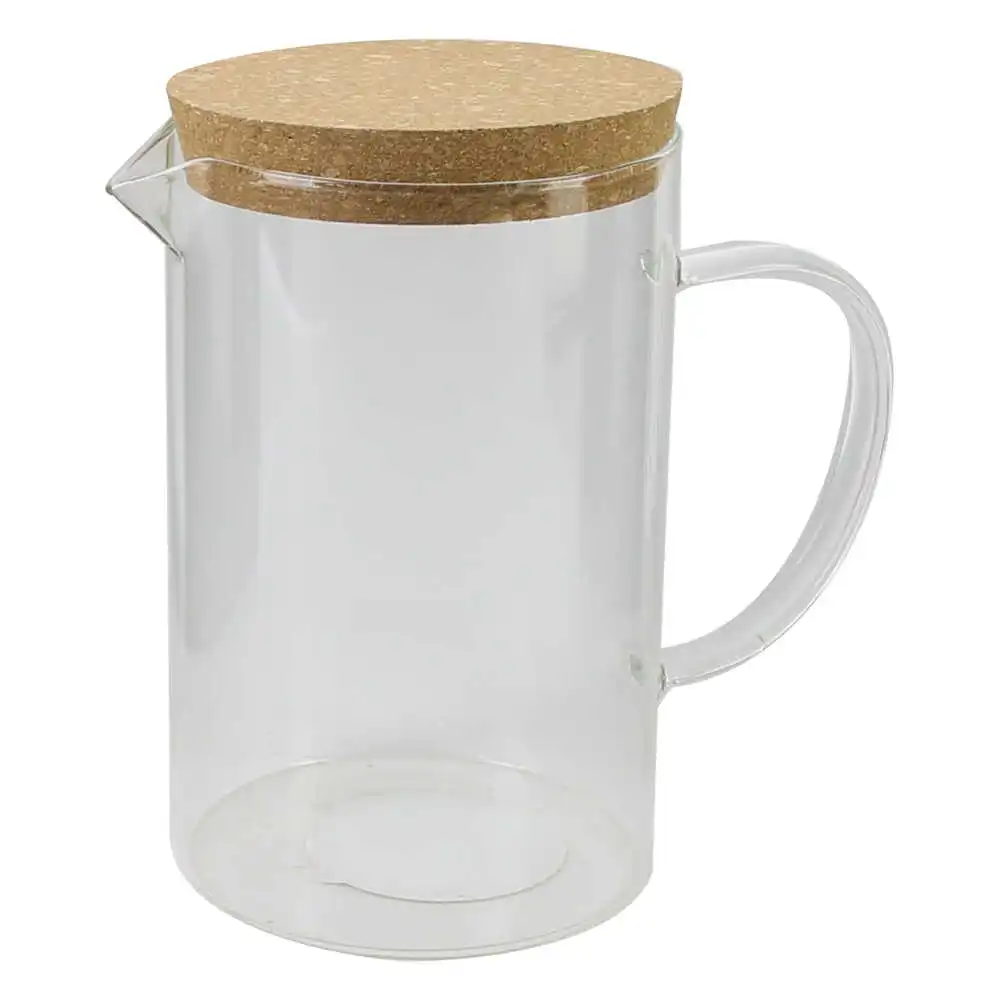 Cana din sticla cu capac pluta 1400 ml Cana din sticla cu capac pluta 1400 ml