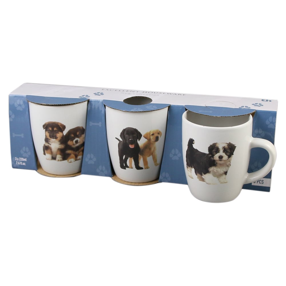 Set 3 cani din ceramica 220 ml Set 3 cani din ceramica 220 ml