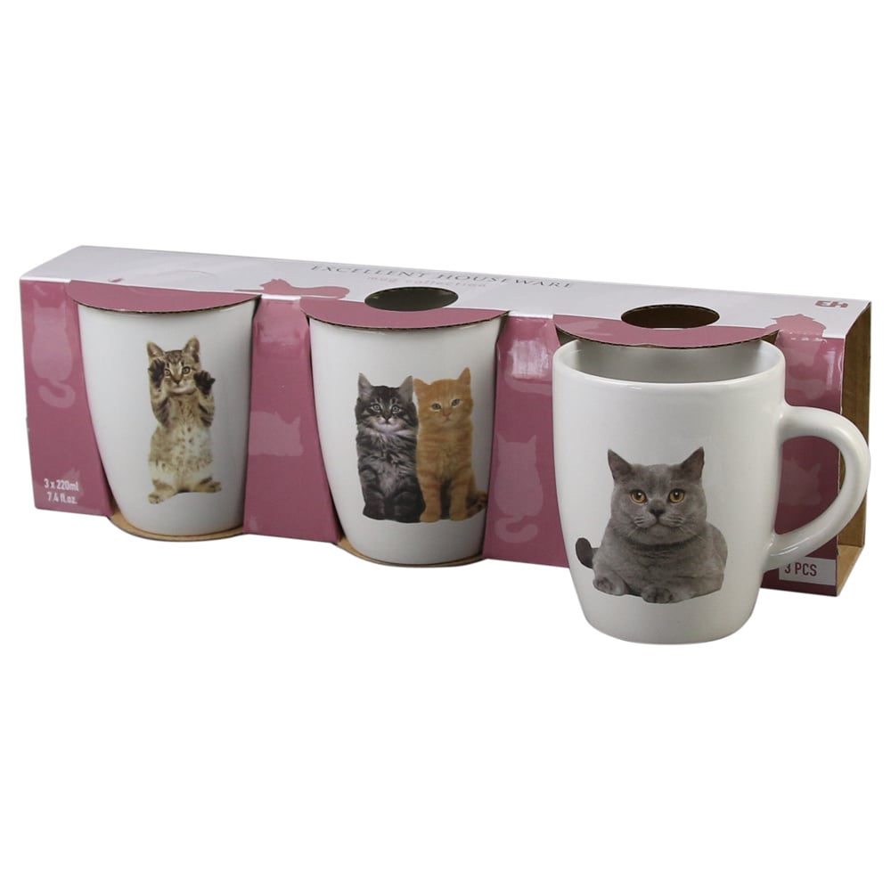 Set 3 cani din ceramica 220 ml Set 3 cani din ceramica 220 ml