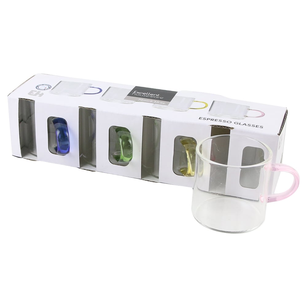 Set 4 cani espresso din sticla Set 4 cani espresso din sticla