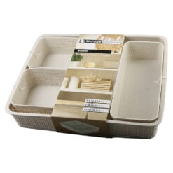 Set 5 cosuri pentru depozitare din plastic