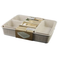 Set 5 cosuri pentru depozitare din plastic