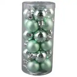 Set 24 globuri din plastic 3 CM