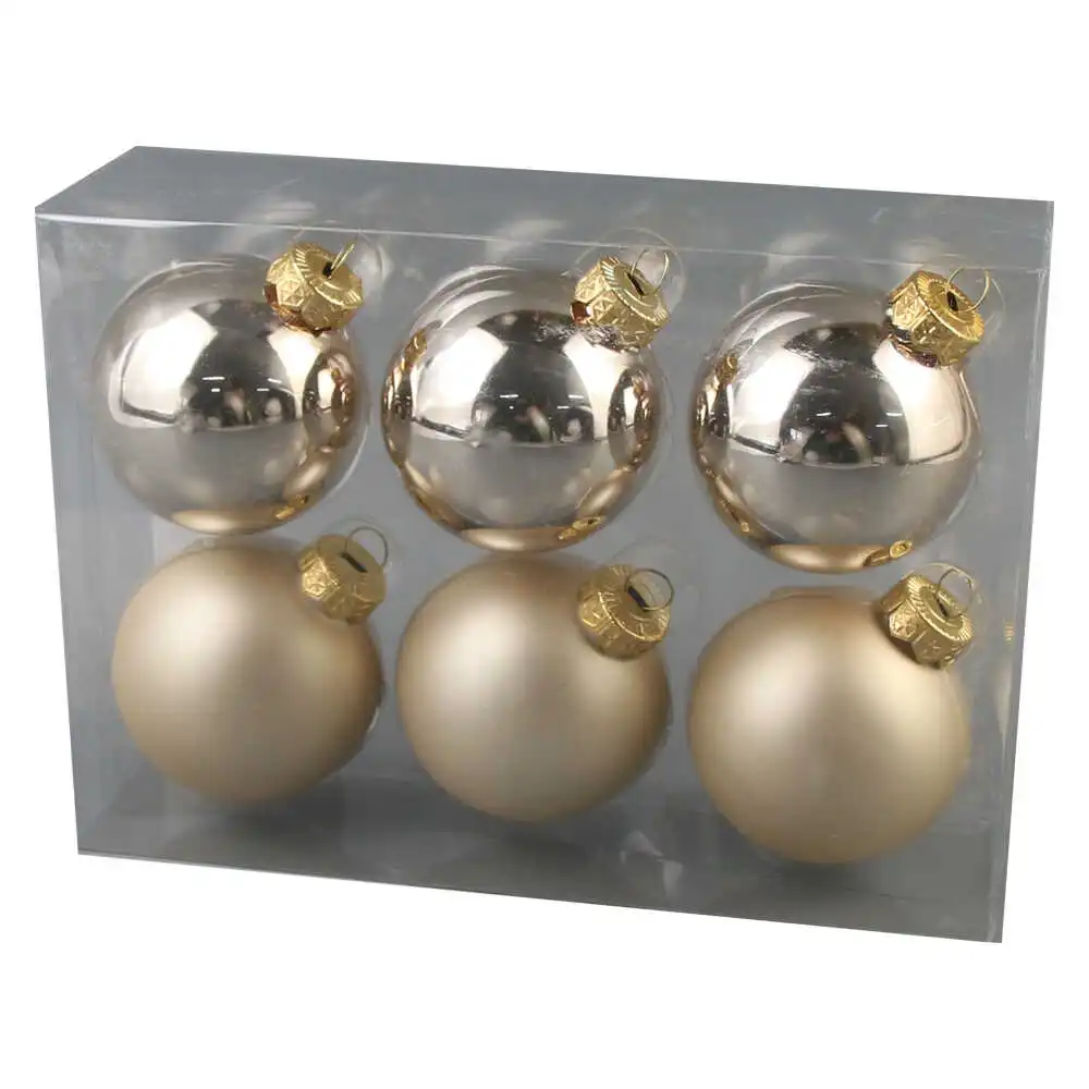 Set 6 globuri din plastic 6 CM