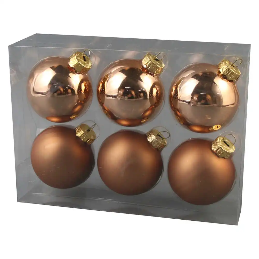 Set 6 globuri din plastic 6 CM