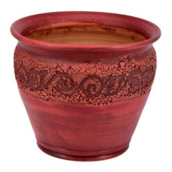 Ghiveci din lut. natural sau vopsit cu diferite ornamente - Mare - Diferite modele