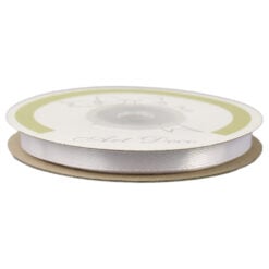 Rola panglica satin Alb 6 mm x 25 m