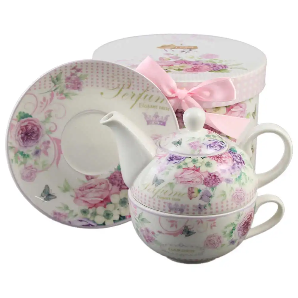 Set ceainic cu ceasca si farfurioara Set ceainic cu ceasca si farfurioara