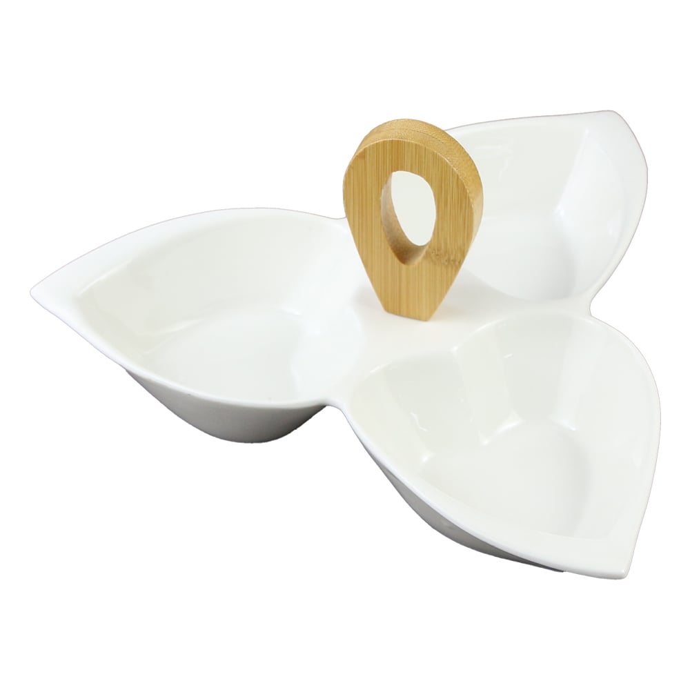 Tava din ceramica cu 3 compartimente 25 CM Tava din ceramica cu 3 compartimente 25 CM