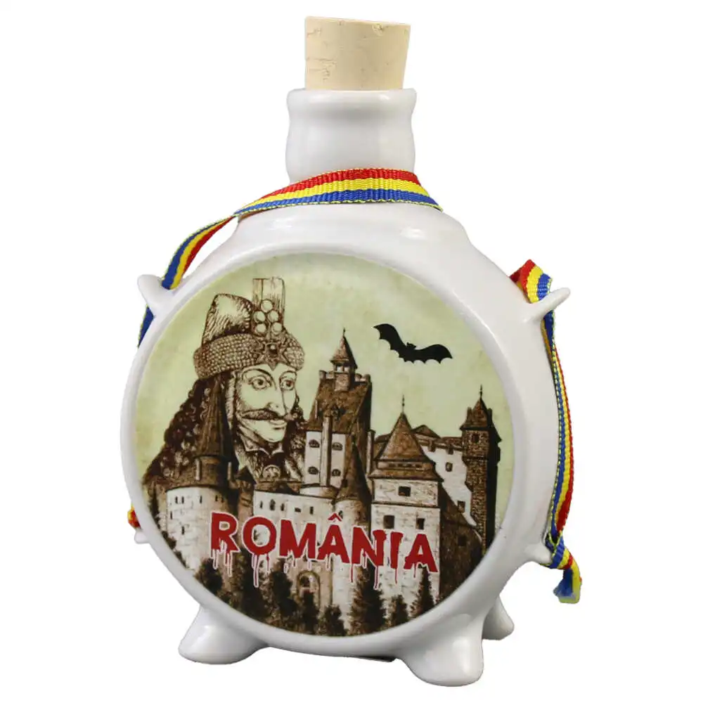 Plosca decorativa "Romania" 13 CM Plosca decorativa "Romania" 13 CM