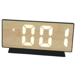 Ceas de camera bambuc cu led 18x9 cm