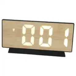 Ceas de camera bambuc cu led 18x9 cm