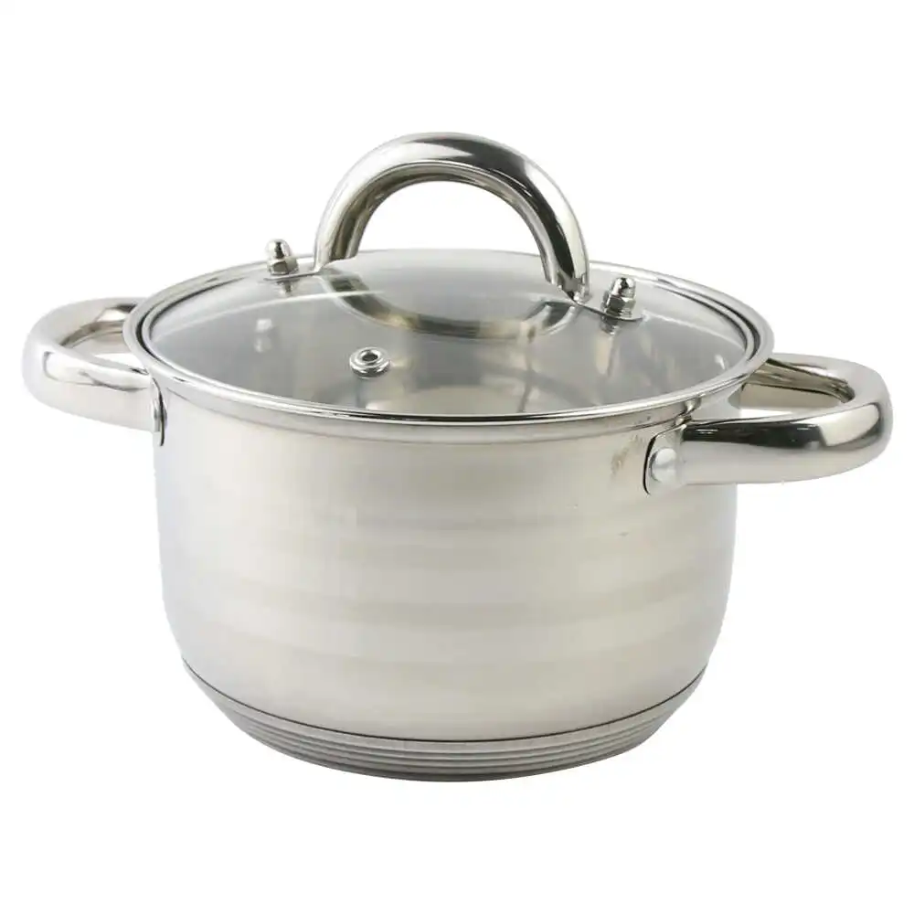Oala din inox cu capac de sticla 1.7 L Oala din inox cu capac de sticla 1.7 L