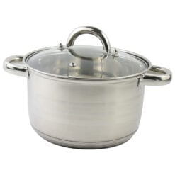 Oala din inox cu capac de sticla 3.4 L